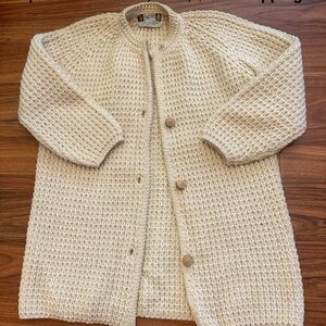 Vintage Pallas Made in Rep of Ireland Chunky Wool Cardigan Sweater